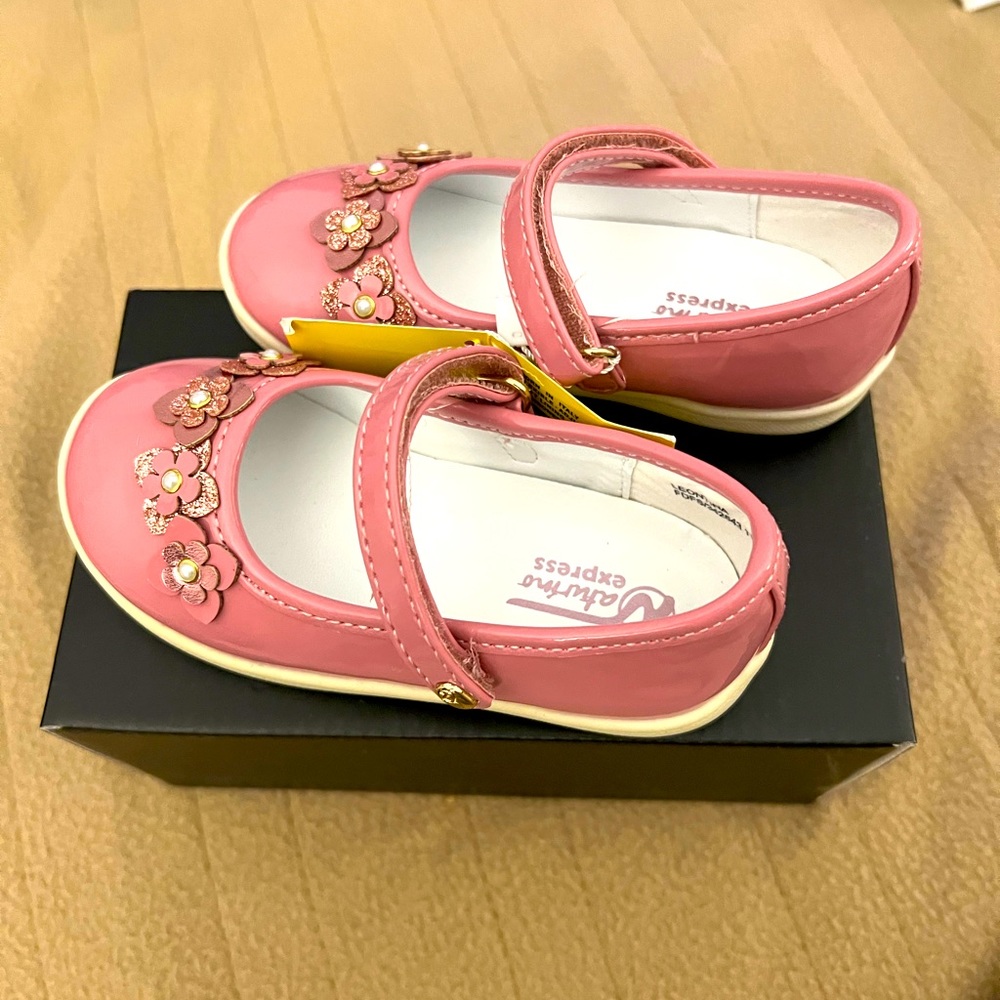 Naturino Express toddler girl pink patent leather girl shoe